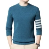 A new autumn and winter men's casual solid-color warm sweater with wool as the base layer Item Picture